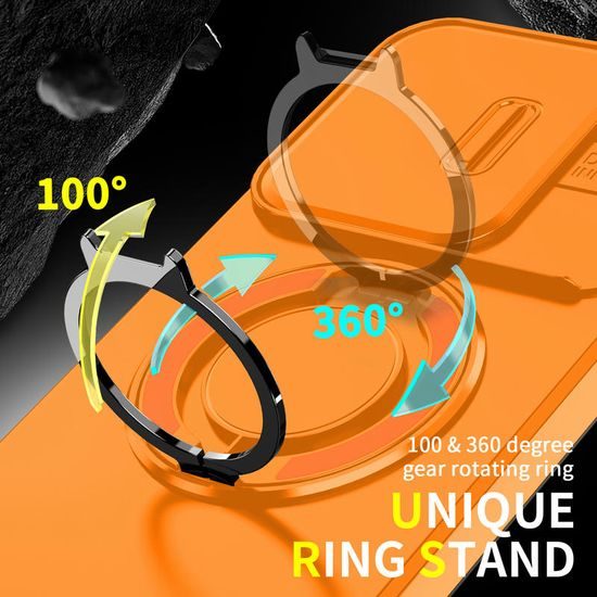 Custodia Camslide Stand, Xiaomi Redmi 15C, arancione