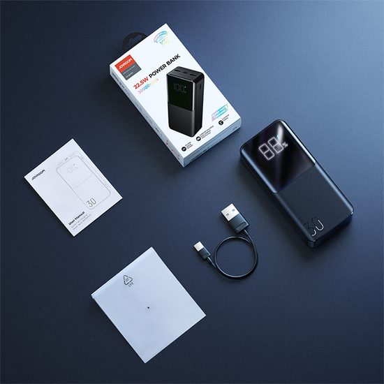 Joyroom PowerBank 22,5W, 30000mAh, PD, QC3.0, AFC, črna (JR-QP193)