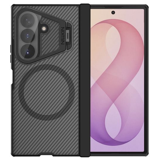 Samsung Galaxy Z Fold 8 Ultra ümbris – Nillkin CamShield Pro Magnetic – läbipaistev / must