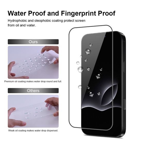 JP Full Pack Σκληρυμένων Γυαλιών, 2x 3D γυαλί με εφαρμοστή + 2x γυαλί για φακό, iPhone 17 Pro