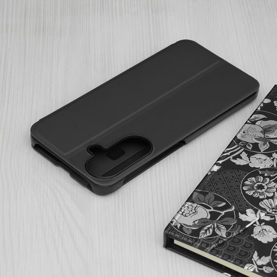 Eco Leather View Case, Samsung Galaxy A57 5G, μαύρο