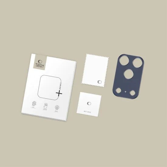 Tech-Protect Camalloy Fit+, προστατευτικό κάλυμμα κάμερας, iPhone 17 Pro Max, σκούρο μπλε