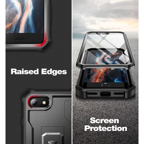 Dexnor 360 Kickstand Θήκη iPhone 7 / 8 / SE 2020 / 2022, Μαύρη