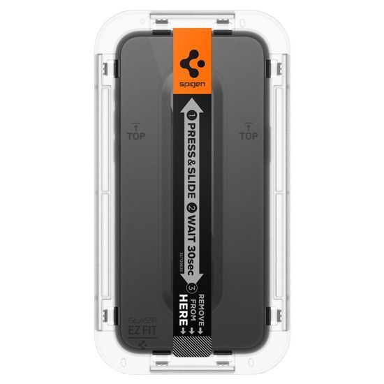 Spigen Glass.TR EZFit FC mit Applikator, Displayschutz, iPhone 15, schwarz