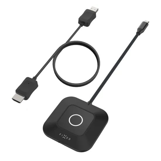 Vezeték nélküli HDMI adapter FIXED AirLink, 100W, PD 3.0, fekete