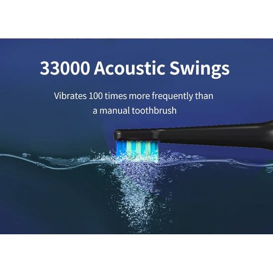 Sonický elektrický zubný kartáčik so sadou 4 hlavíc a cestovným puzdrom, 5 režimov, 30 000 vibrácií/min, ružový