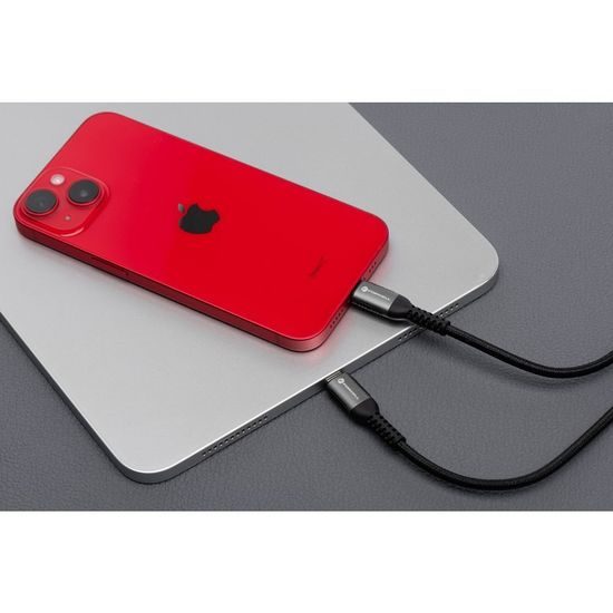 Καλώδιο Forcell F-Energy USB A - Lightning, 2,4A, 12W, 0,5 m, μαύρο