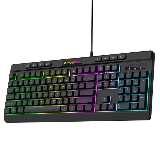 Wozinsky WKG-1044 Ενσύρματο Gaming Πληκτρολόγιο με Φωτισμό, Μαύρο