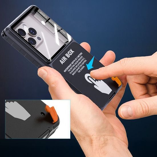 Universelles wasserdichtes Handyhülle Shellbox Airbox Max 6.9, schwarz