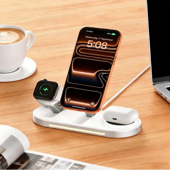 Tech-Protect A51 ArcticBoost 3in1 Kabelloses MagSafe Ladegerät - 25 W - Qi 2.2 - Weiß