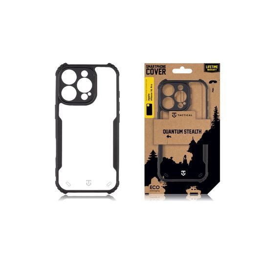 Tactical Quantum Stealth kryt, iPhone 16 Pro, černý