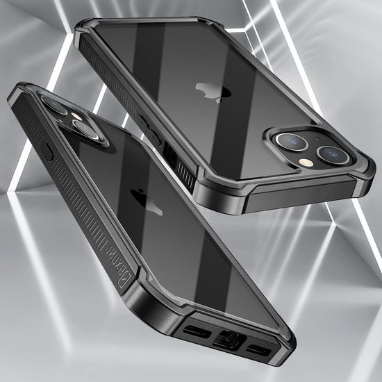 Dexnor 360 Clear θήκη για iPhone 13, μαύρη