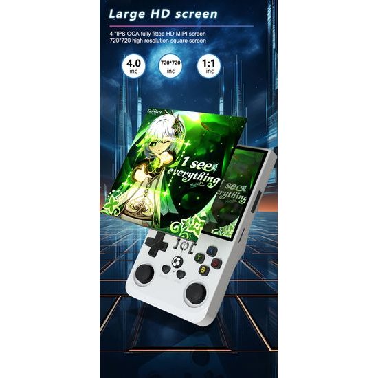 R36 Max Φορητή κονσόλα παιχνιδιών με 4,0" IPS οθόνη, μαύρη