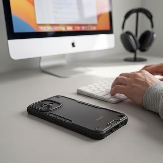 Tech-Protect Rugged Shield Schutzhülle für Xiaomi Redmi Note 17 Pro 5G - Hybrid TPU Polycarbonate - Matt Schwarz