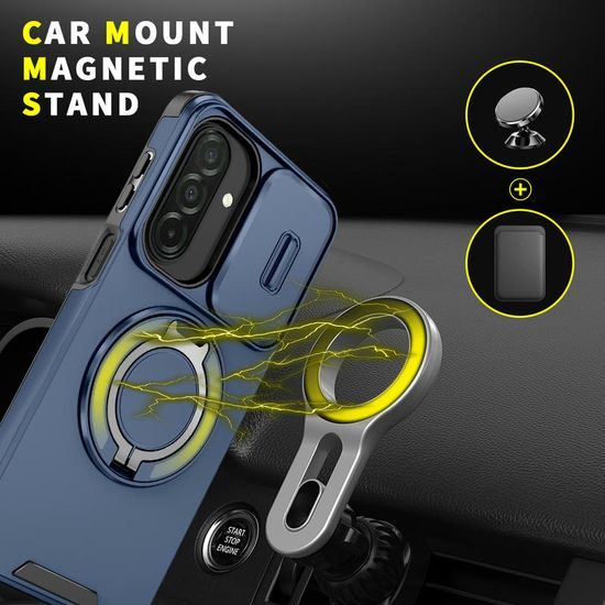 Husă Camslide Stand, Samsung Galaxy A27, albastră