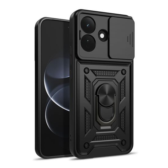 Tech-Protect CamShield Pro Schutzhülle für Xiaomi Redmi Note 17 Pro 5G - Hybrid Case mit Kameraschutz und 360° Ring - Schwarz