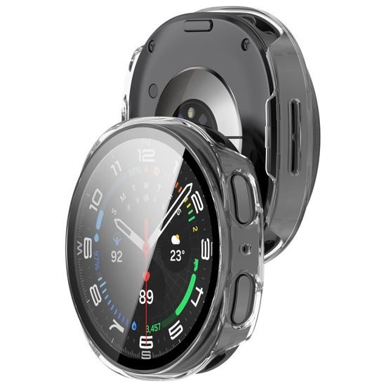 Tech-Protect Defense360 Samsung Galaxy Watch 8 / 9 (40 mm) kaitseümbris karastatud klaasiga 2 tk – must / läbipaistev