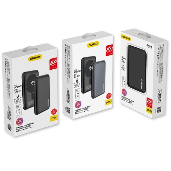 Dudao TGK1 PowerBank με ασύρματο φορτιστή 15W 10000mAh, μπλε (TGK1-Dark blue)