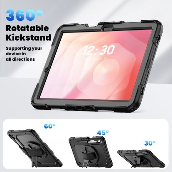 JP Solid360 θήκη για tablet, Samsung Tab S11, μαύρη