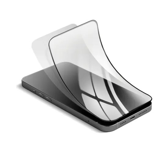 Forcell Flexible 5D Full Glue hibridno zaščitno kaljeno steklo, iPhone 17 / 17 Pro, črno