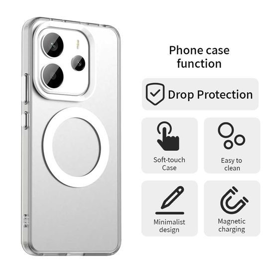 Techsuit CandyCase MagSafe, Xiaomi Redmi Note 14 5G, λευκό