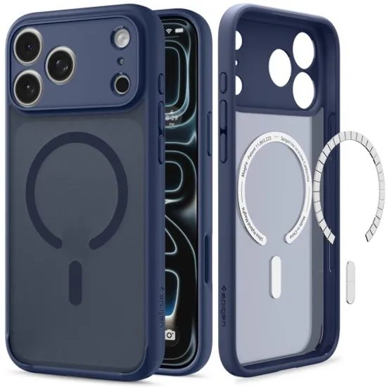 Spigen Ultra Hybrid Mag s MagSafe, iPhone 17 Pro / 18 Pro, modrý