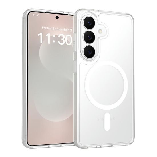 JP MagFit Colour MagSafe θήκη με μαγνήτη N52, Samsung Galaxy S26, λευκή