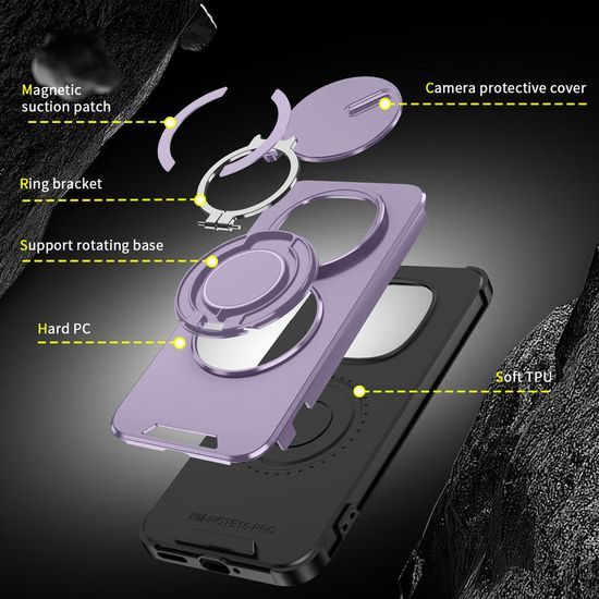 Camslide Stand maska, Xiaomi Redmi Note 15 Pro 5G, ljubičasta