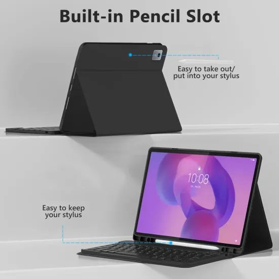 Etui Tech-Protect SC Pen + tipkovnica, Lenovo Idea Tab Plus 12.1 TB-361, črno