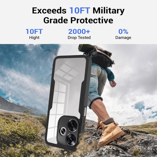 JP Defense colorful κάλυμμα, Xiaomi Redmi 13, μαύρο