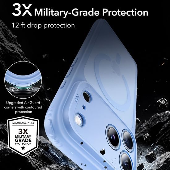 iPhone 17 Pro / 18 Pro vāciņš – ESR Classic Hybrid HaloLock MagSafe – gaiši zils