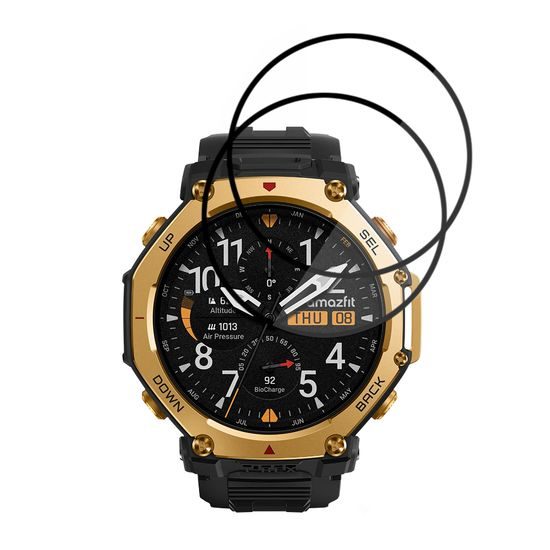Techsuit Nano Flex, Amazfit T-Rex 3 Pro 48mm, 2 τεμάχια, μαύρο