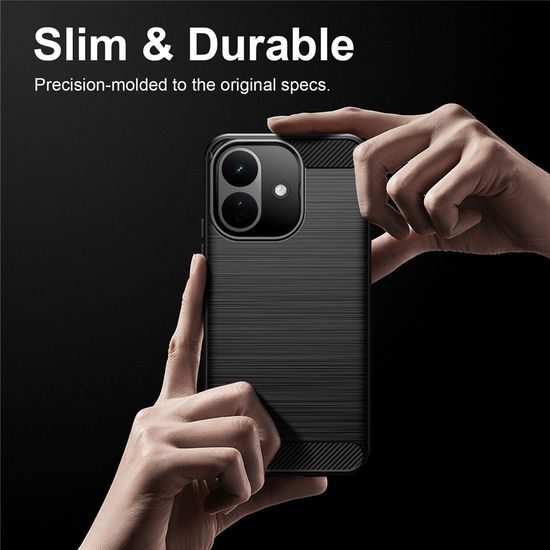 Carbon obal, Xiaomi Redmi Note 17 Pro 5G, černý