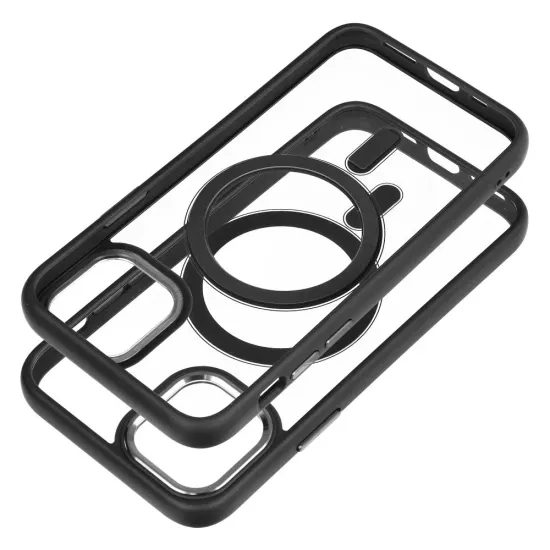 Színes Edge Mag Cover MagSafe védőtok, iPhone 12 / 12 Pro, fekete