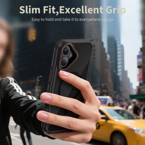 Tech-Protect MagHybrid MagSafe, iPhone 17, κόκκινο-μαύρο