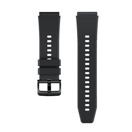 Siliconen Horlogeband voor Huawei Watch GT 2 / 3 / 4 / 2 Pro / 3 Pro / 4 Pro / GT 2e - Zwart