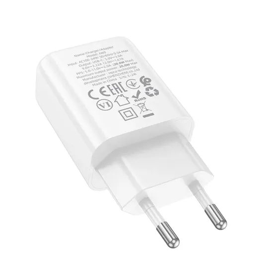 Hoco N60 Snellader - USB-C - PD QC 20W - Wit