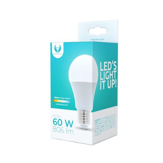 LED žarnica E27 A60 10 W 230 V 6000 K 806 lm Forever Light