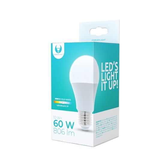 LED žárovka E27 A60 10W 230V 6000K 806lm Forever Light