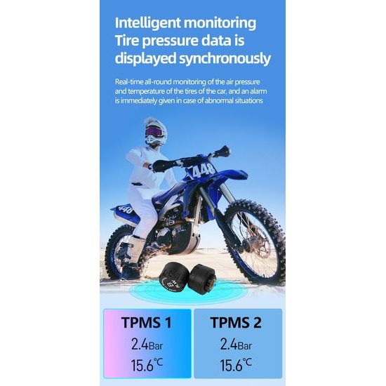 5" Motociklistički zaslon s prednjom i stražnjom kamerom, GPS navigacijom i CarPlay / Android Auto (IP67)