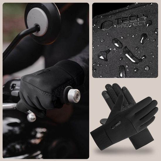 Tech-Protect WG01 Χειμερινά γάντια για οθόνες αφής L, μαύρα