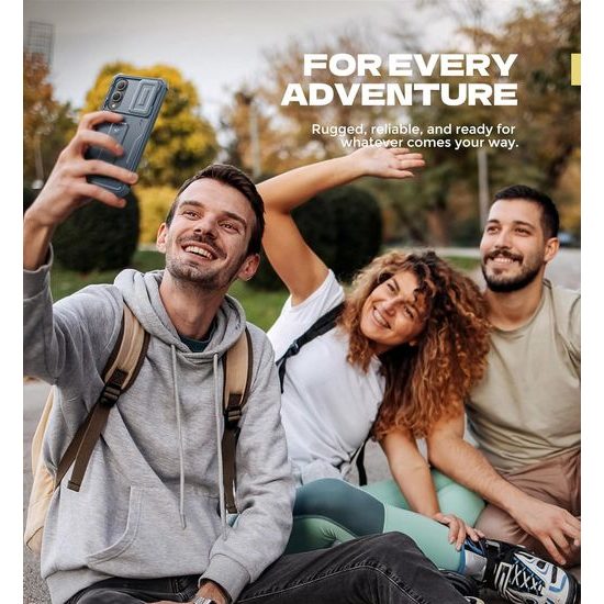 Custodia Dexnor 360 Kickstand Camprotector per Samsung Galaxy S25 Edge, blu