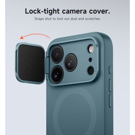 Husă Suritch MagSafe cu Suport și Protecție Cameră pentru iPhone 17 Pro / 18 Pro, verde închis