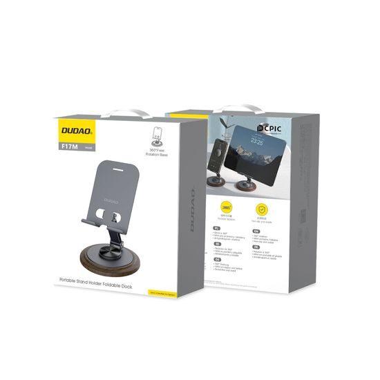 Dudao F17M 360° metalni stalak za telefon, sivi