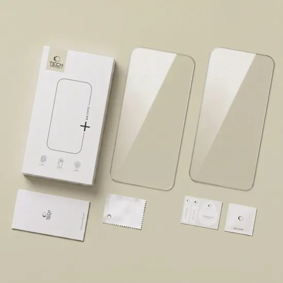 Samsung Galaxy S26 FE aizsargstikls – Tech-Protect Fit+ rūdītā stikla komplekts 2 gab. – caurspīdīgs