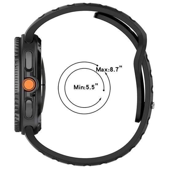 Techsuit λουράκι ρολογιού (W050), Samsung Galaxy Watch 8 40mm / 44mm / Watch 8 Classic, μαύρο