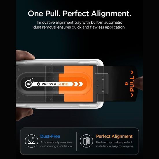 Spigen Glas.tR EZ Fit Pro AC Tvrzené sklo, iPhone 16 Pro / 17 / 17 Pro / 18 Pro, 2 kusy