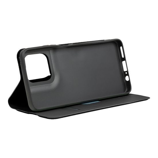 OBAL:ME SmoothTouch Hoesje voor Motorola G57 Power - PU Leer met Kaarthouder & Standaard - Zwart