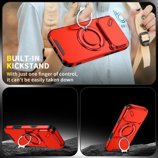 Camslide Stand etui, iPhone 18 Pro Max, rdeč