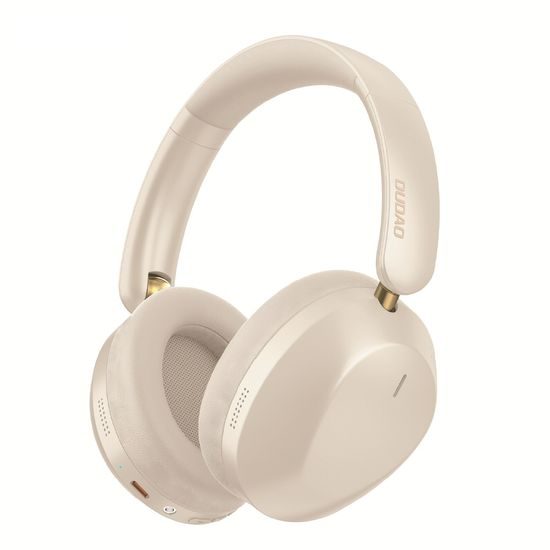 Dudao X22 Max Bezdrátová Bluetooth sluchátka, ANC, béžová
